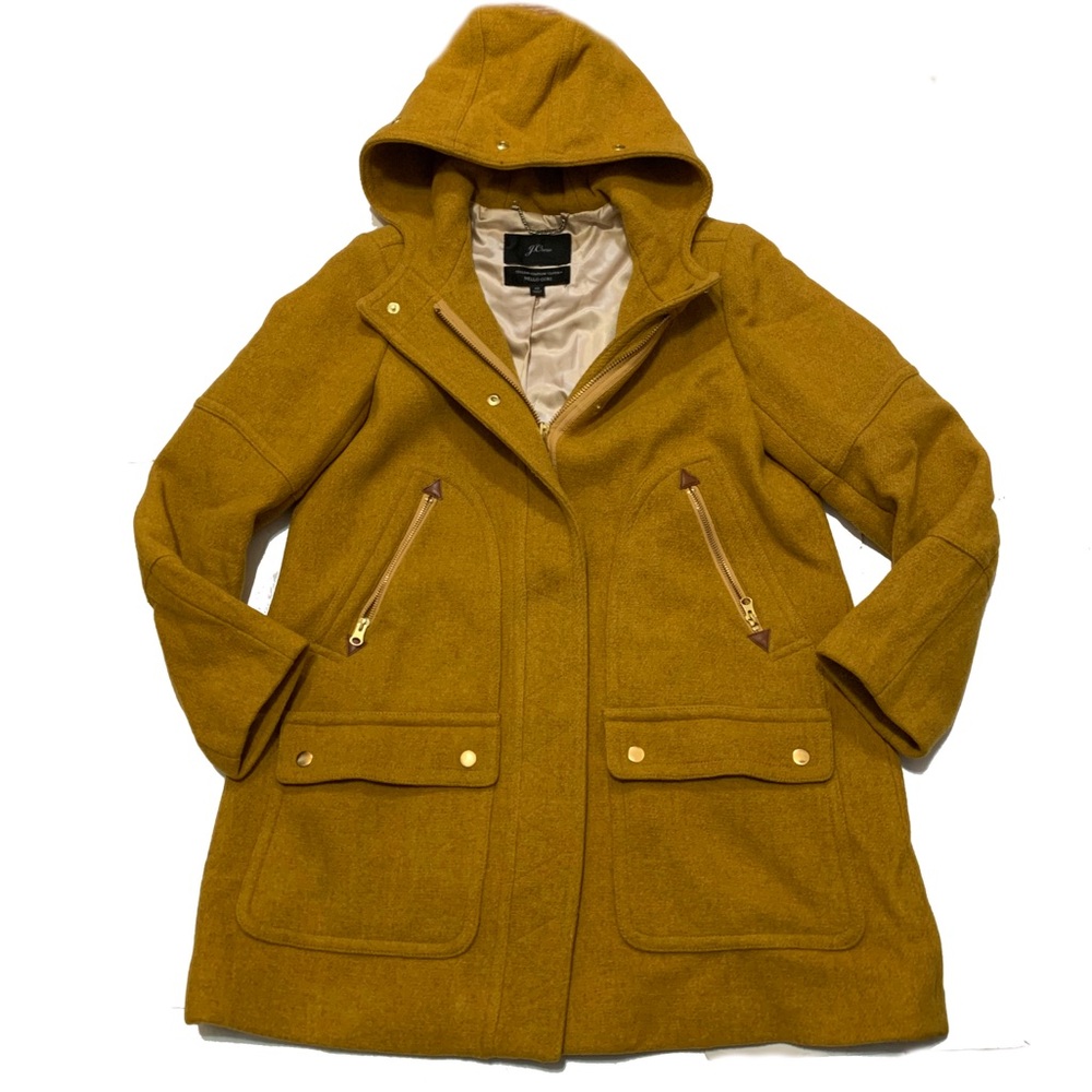j crew italian stadium cloth nello gori zip hoodie coat